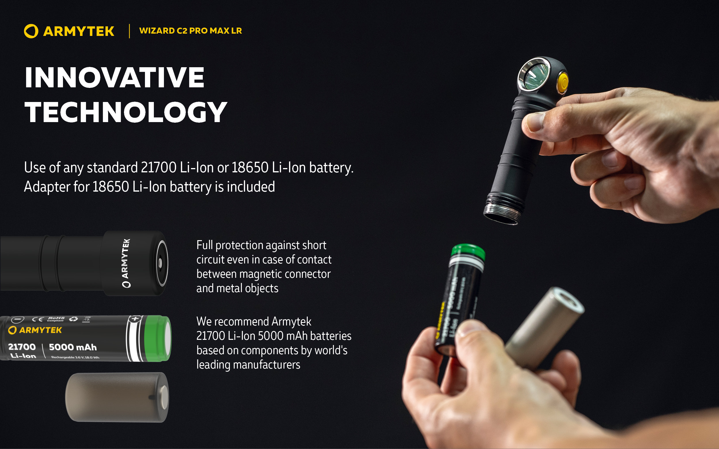 Wizard C2 Pro Max Magnet USB - High Power Headlamp | Armytek.com